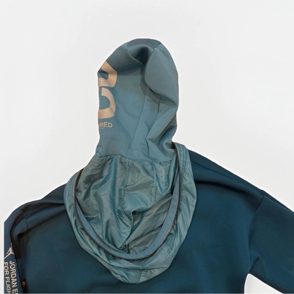 Jordan 23 Engineered Hoodie Men’s Medium Teal Blue Half Zip Pullover - Picture 7 of 10